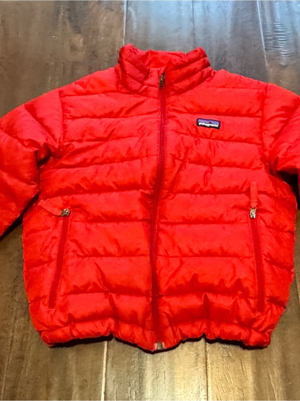 Patagonia Kids Red Puffer Jacket with Zip Pockets